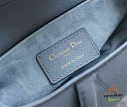 Dior Mini Saddle Bag Light Blue Grained Leather M0447 Size 21x18x5cm - 2