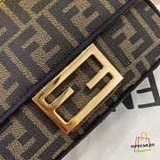 Fendi Mini Baguette Brown Fabric Bag 8BS017A6V5F17U4 - 2