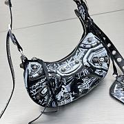 Balenciaga sac porté épaule XS Le Cagole Graffiti Black Size 30x16x8 cm - 5