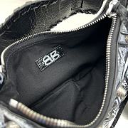 Balenciaga sac porté épaule XS Le Cagole Graffiti Black Size 30x16x8 cm - 4