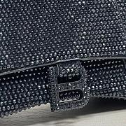 Balenciaga Hourglass XS Top Handle Bag in Rhinestones Black 23x10x14cm - 6