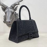 Balenciaga Hourglass XS Top Handle Bag in Rhinestones Black 23x10x14cm - 4