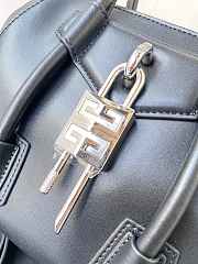 GIVENCHY  Mini Leather Antigona Lock Tote Balck Bag Size 23x27x13 cm - 6