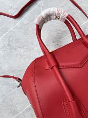 GIVENCHY  Mini Leather Antigona Lock Tote Red Bag Size 23x27x13 cm - 4