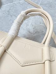 GIVENCHY Mini Leather Antigona Lock Tote Cream Bag Size 23x27x13 cm - 2