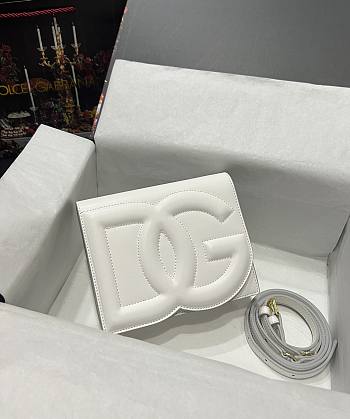 D&G Calfskin DG Logo Bag crossbody White bag Size 16x20x5.5 cm