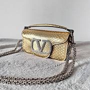 Valentino Locò Embroidered Small Shoulder Bag Yellow Size 20x11x5 - 6