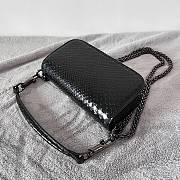 Valentino Locò Embroidered Small Shoulder Bag Black Size 20x11x5 - 4