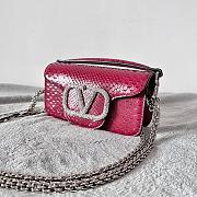 Valentino Locò Embroidered Small Shoulder Bag Red Size 20x11x5 cm - 4