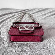 Valentino Locò Embroidered Small Shoulder Bag Red Size 20x11x5 cm - 3