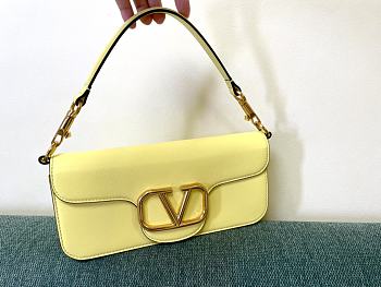 Valentino Small VLogo Crossbody Yellow Bag Size 27x13x6 cm