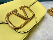 Valentino Small VLogo Crossbody Yellow Bag Size 27x13x6 cm - 3