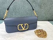 Valentino Small VLogo Crossbody Blue Bag Size 27x13x6 cm - 1