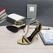 Tom Ford Padlock Chain Yellow patent heels - 5