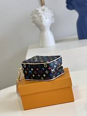 LV takashi murakami x louis vuitton black monogram multicolore wapity case 11x8x4 cm - 4