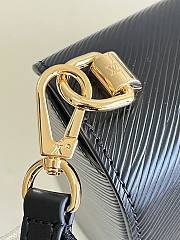LV Women Twist MM Lemon Handbag Black Epi Grained Cowhide Size 23x17x9.5 cm - 3