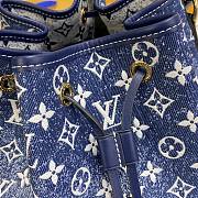 Louis Vuitton Petite Noe Denim Jacquard Bag Size 25 x 28.5 x 20 cm - 5