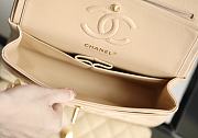 Chanel Classic Flap Bag Beige Grained Calfskin Gold Hardware Size 14.5x23x6cm - 3