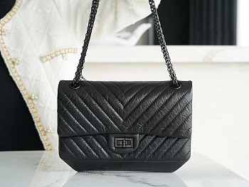 Chanel Flap Bag Cowhide Black Size 24 cm