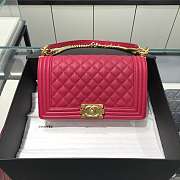 Chanel Boy Bag Caviar Pink Gold Hardware Size 25 cm - 1