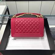 Chanel Boy Bag Caviar Pink Gold Hardware Size 25 cm - 4
