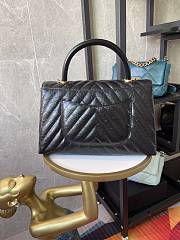 Chanel Coco Cheveron Calfskin Black Gold Hardware Size 18×29×12 cm - 2