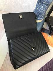 Chanel Coco Cheveron Grained Black Black Hardware Size 18×29×12 cm - 6
