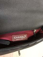 Chanel Coco Cheveron Grained Black Black Hardware Size 18×29×12 cm - 5