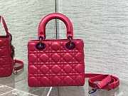Dior Lady Small Pink Cannage Lambskin Size 20cm - 3