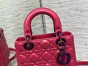 Dior Lady Small Pink Cannage Lambskin Size 20cm - 2