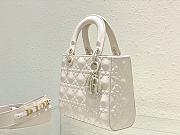 DIOR Small Lady MyABC Dior Bag White Size 20x16.5x8 cm - 2