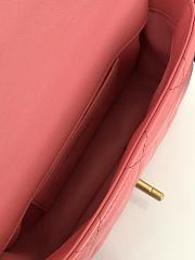 Chanel Mini Square Flap Bag Pink Size 18x12x5 cm - 5