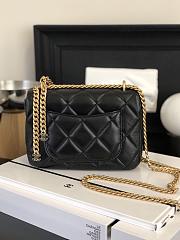 Chanel Mini Square Flap Bag Back Size 18x12x5 cm - 5