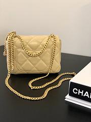 Chanel Mini Square Flap Bag Beige Size 18x12x5 cm - 5