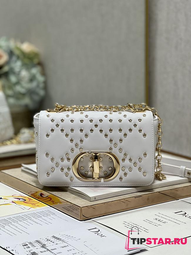 Dior Caro Small Bag White Lucky Star Cannage Lambskin 20x12x7 cm - 1