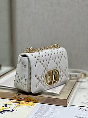 Dior Caro Small Bag White Lucky Star Cannage Lambskin 20x12x7 cm - 4