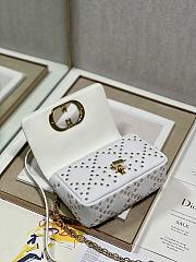 Dior Caro Small Bag White Lucky Star Cannage Lambskin 20x12x7 cm - 2