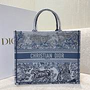 Dior Large Book Tote Blue Gradient Toile de Jouy Embroidery - 42x35x18 cm - 1