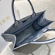 Dior Large Book Tote Blue Gradient Toile de Jouy Embroidery - 42x35x18 cm - 5