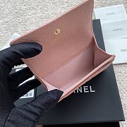 CHANEL Wallet Grained Calfskin & Gold-Tone Metal Light Pink -11X7 cm - 6