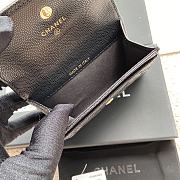 CHANEL Wallet Grained Calfskin & Gold-Tone Metal Black -11X7 cm - 6