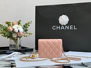  CHANEL Classic Rose Lambskin Pearl Crush Card Holder Belt Bag Size 9.5x12.5x3.5 cm - 5
