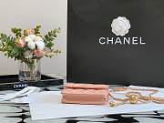  CHANEL Classic Rose Lambskin Pearl Crush Card Holder Belt Bag Size 9.5x12.5x3.5 cm - 4