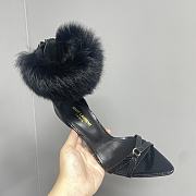SAINT LAURENT Black leather Gippy sandals 10.5cm - 3
