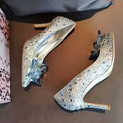 Jimmy Choo Blue High Heels Crystal Covered Pointy Toe Pumps - 3