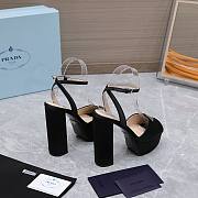 Prada Black High-heeled satin sandals  - 4