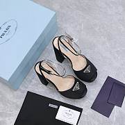Prada Black High-heeled satin sandals  - 5