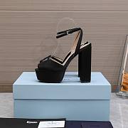 Prada Black High-heeled satin sandals  - 3