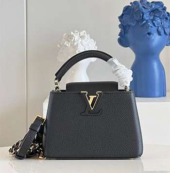 Louis Vuitton Capucines Mini Black Size 21x14x8 cm