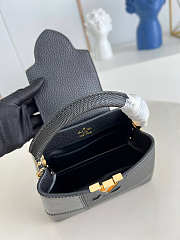 Louis Vuitton Capucines Mini Black Bag Size 21 x 14 x 8 cm - 6